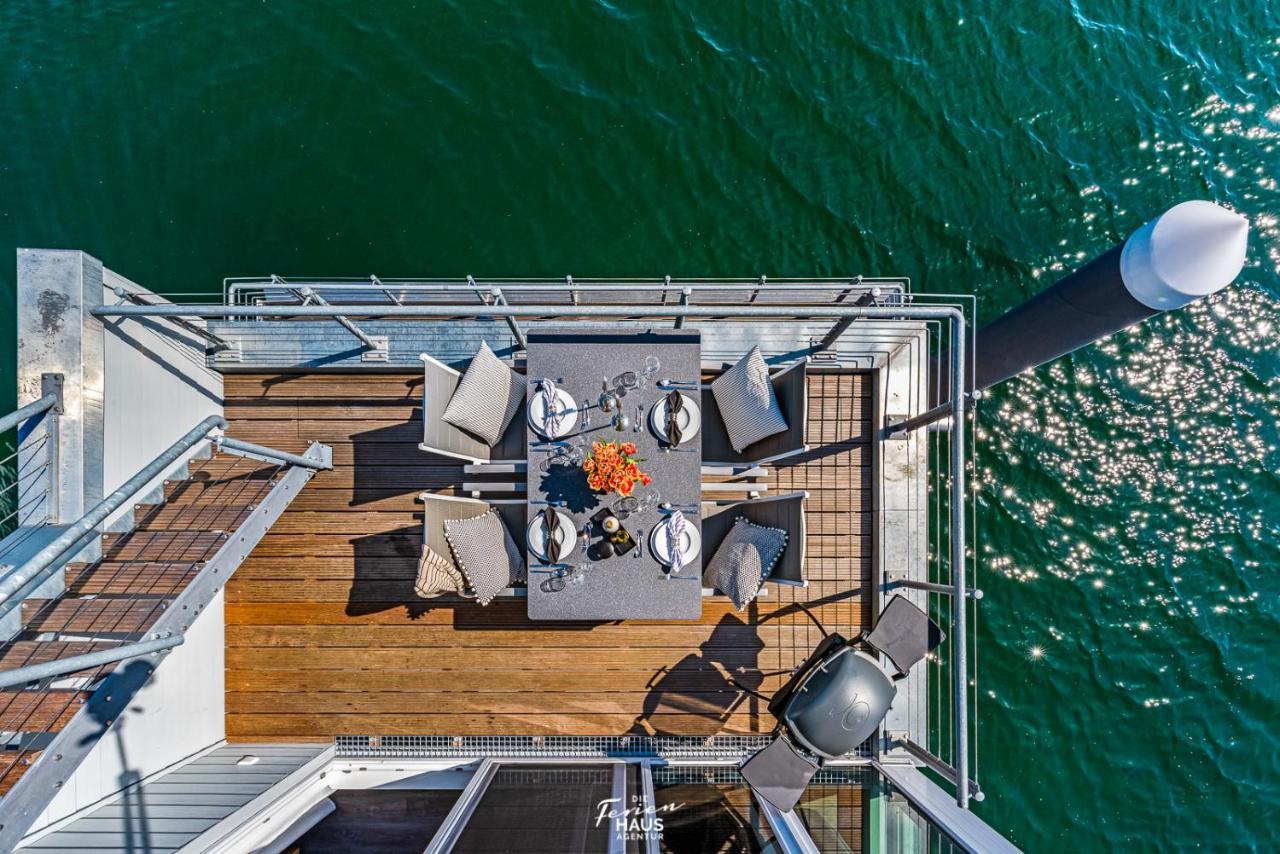 Вилла Schwimmendes Haus Aloha Ольпениц Экстерьер фото